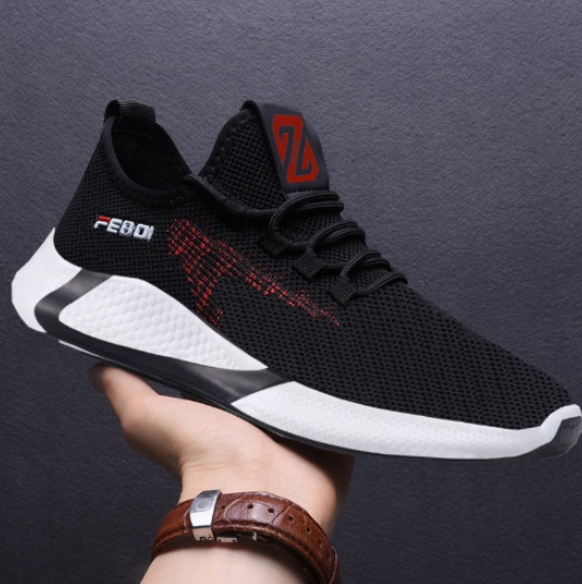 New Sports Shoes Men's Breathable Casual Mesh Shoes Comfort Increase Lace-up Non-slip Low-top Running Shoes - Image 5